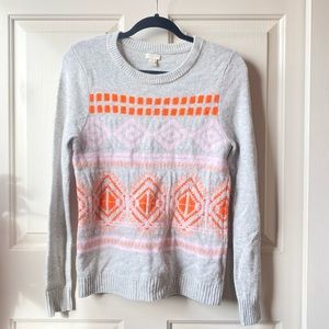 J. Crew Fair Isle Wool Blend Sweater -• Medium